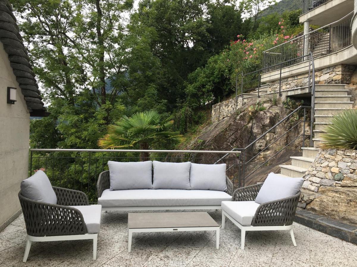 Rustico Resa: Brione Sopra Minusio Villa Bagian luar foto