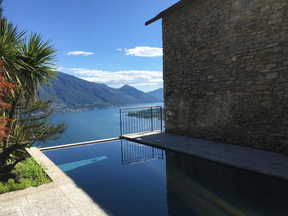 Rustico Resa: Brione Sopra Minusio Villa Bagian luar foto
