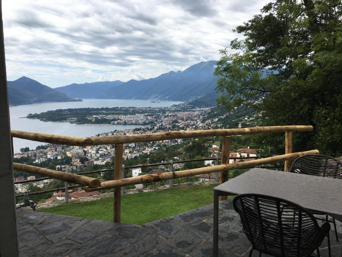 Rustico Resa: Brione Sopra Minusio Villa Bagian luar foto
